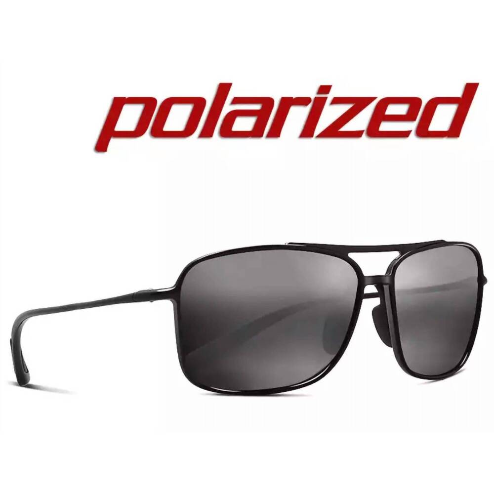 NEW JULI men's unbreakable sport aviator polarized sunglasses in black, black